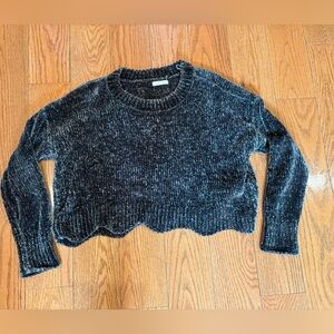 ✨ L.A. Hearts Scalloped Hem Knit Cropped Sweater – Size M